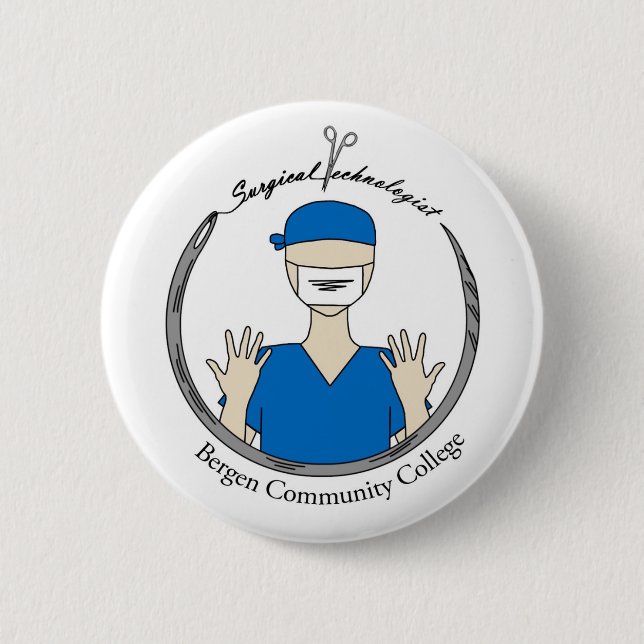 Bergen Community College Surgical Technologist Button (Vorderseite)