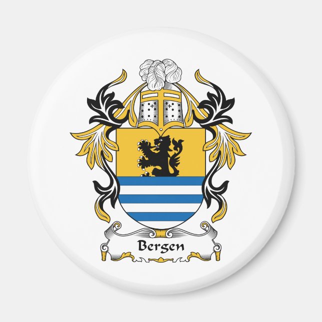 Bergen Familienwappen Magnet (Vorne)