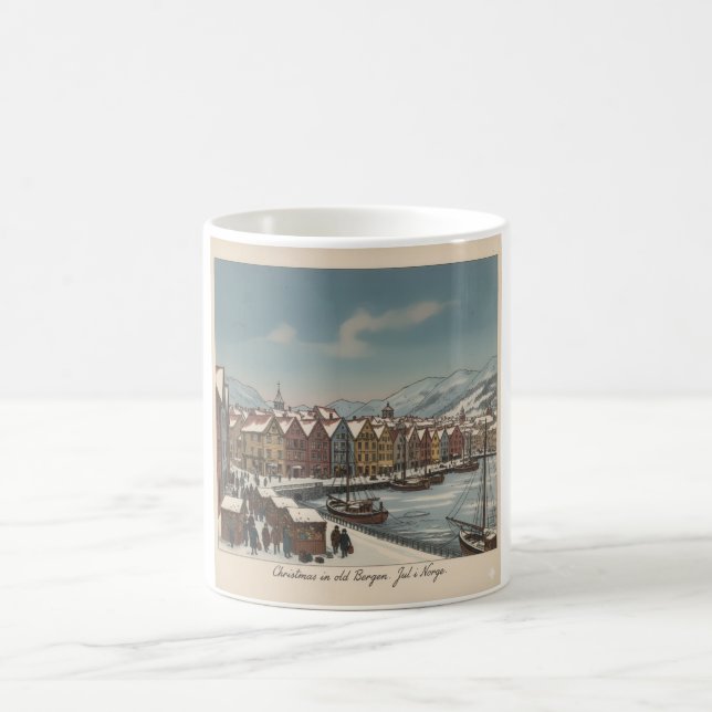Bergen, Norway Christmas Coffee Mug Kaffeetasse (Mittel)