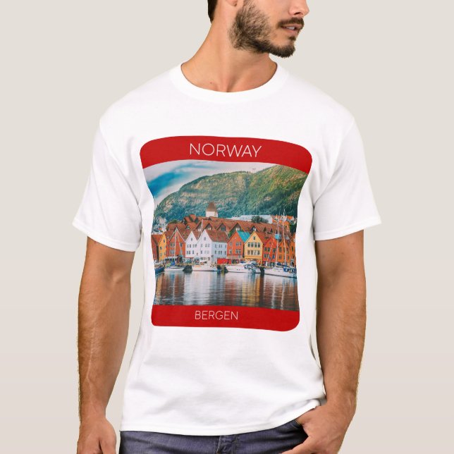 Bergen, Norway Travel T-Shirt (Vorderseite)
