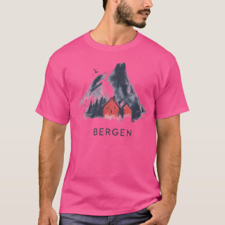 Bergen-Norwegen-Bergwelt - Minimalistischer Sket T-Shirt
