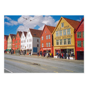 Bergen, Norwegen Fotodruck