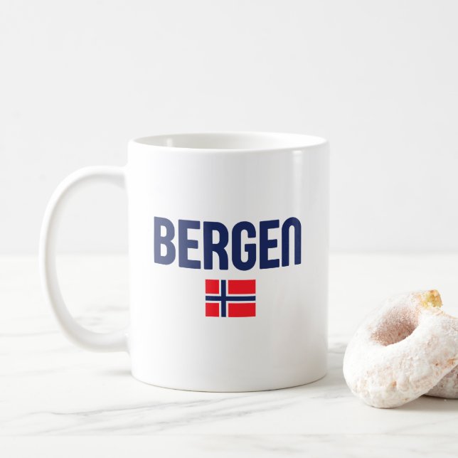BERGEN Norwegen Kaffeetasse (Mit Donut)