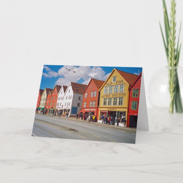 Bergen, Norwegen Karte (Vorderseite)