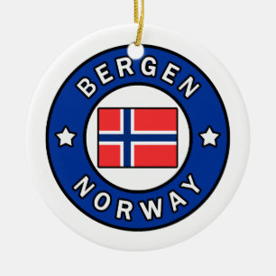 Bergen Norwegen Keramikornament