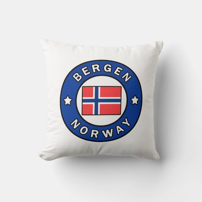Bergen Norwegen Kissen (Vorderseite)