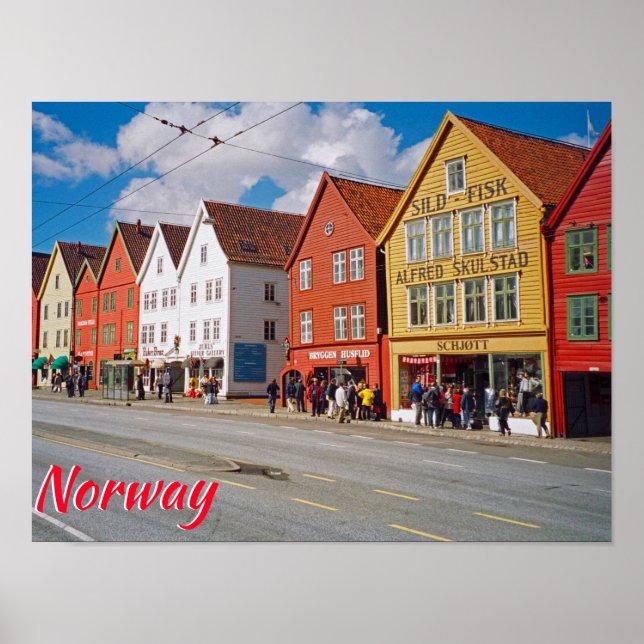 Bergen, Norwegen Poster (Vorne)