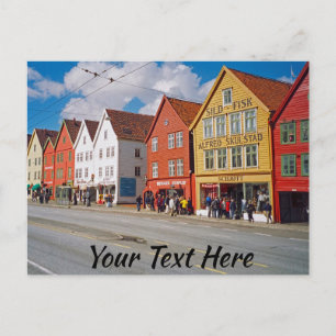 Bergen, Norwegen Postkarte