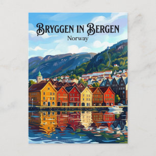 Bergen Norwegen Postkarte