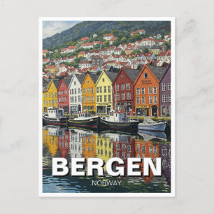 Bergen Norwegen Travel Postkarte