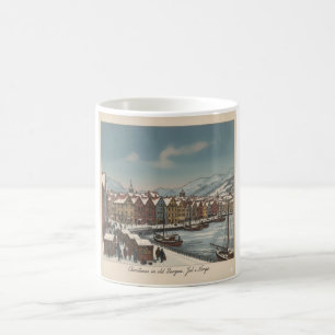 Bergen, Norwegen Weihnachts-Kaffeetasse Kaffeetasse