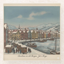 Bergen, Norwegen Weihnachts-Untersetzer