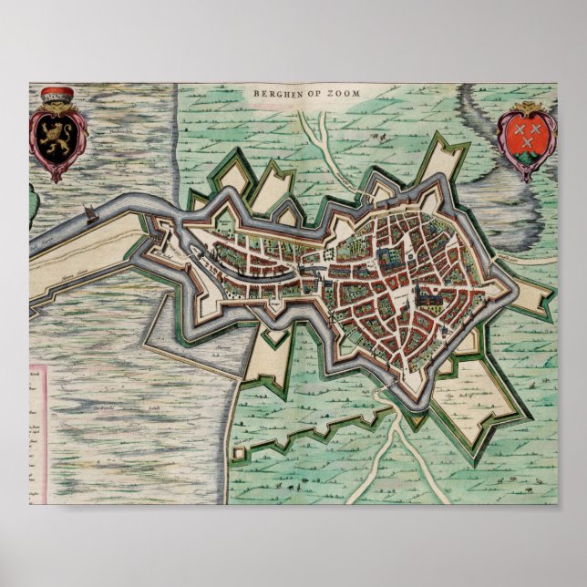 Bergen op Zoom in 1649 Poster (Vorne)