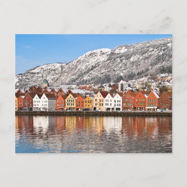 Bergen Postkarte (Vorderseite)