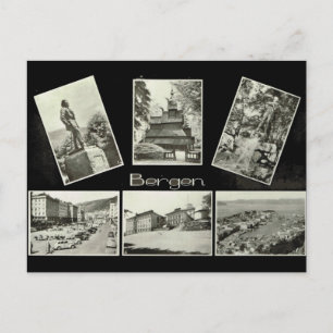 Bergen, Vintage-Mehrbildansicht Postkarte