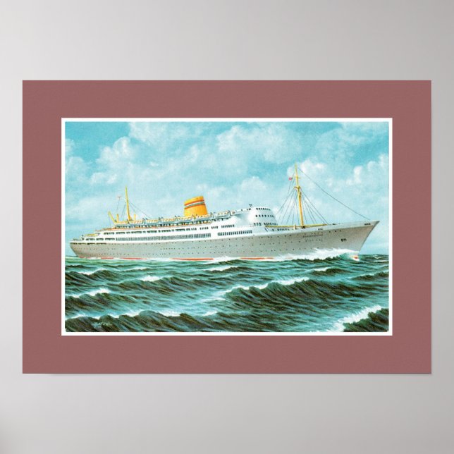 Bergensfjord auf See Poster (Vorne)