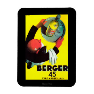 Berger 45 Vintage Poster Europa Magnet