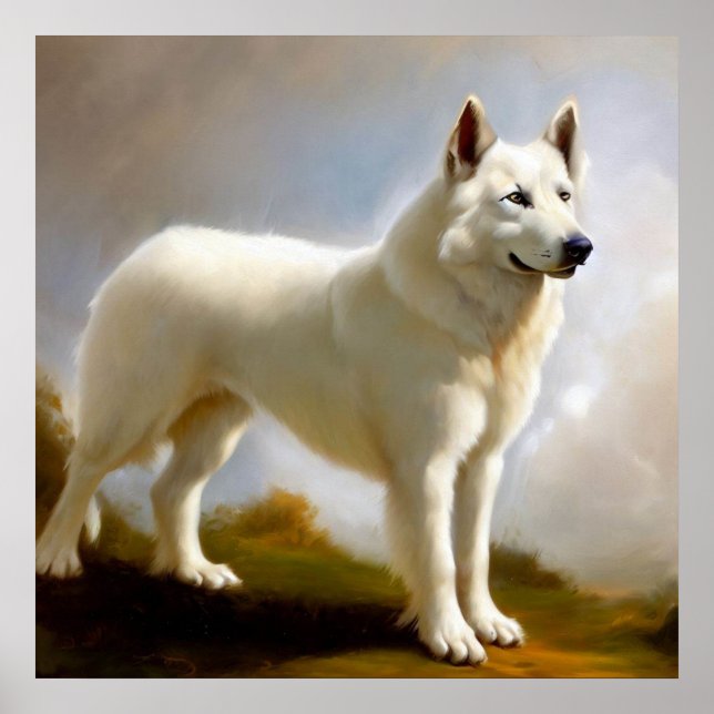 Berger Blanc Suisse Dog Poster (Vorne)