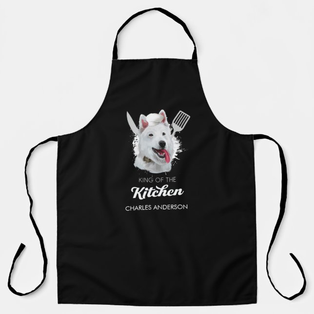 Berger Blanc Suisse King of the Kitchen Dog Schürze (Vorderseite)