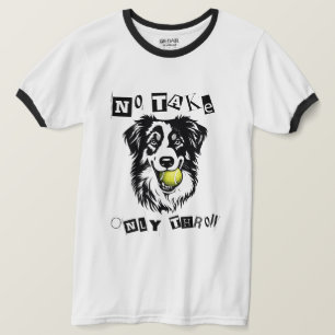 Berger Hund mit Tennisball – Minimalistische Hund T-Shirt