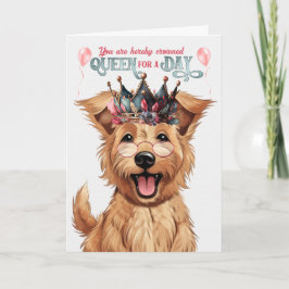 Berger Picard Dog Queen for Day Funny Birthday Karte