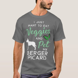 Berger Picard Funny Vegan Dog Lover Owner Xmas Bir T-Shirt
