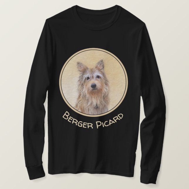 Berger Picard Malerei - Niedliche Hundekunst T-Shirt (Design vorne)