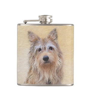 Berger Picard Malerei - Niedliche Original Hunde K Flachmann