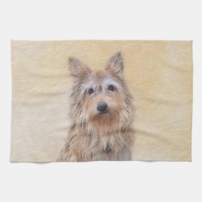 Berger Picard Malerei - Niedliche Original Hunde K Geschirrtuch (Horizontal)