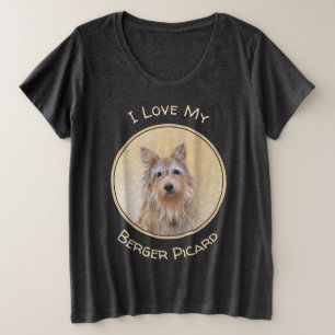 Berger Picard Malerei - Niedliche Original Hunde K Große Größe T-Shirt