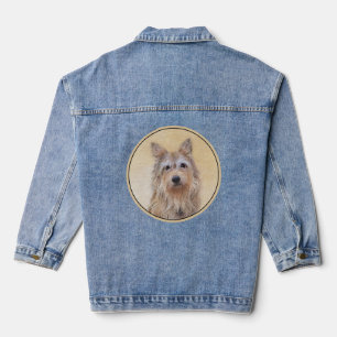 Berger Picard Malerei - Niedliche Original Hunde K Jeansjacke