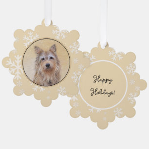 Berger Picard Malerei - Niedliche Original Hunde K Ornament Karte