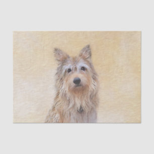 Berger Picard Malerei - Niedliche Original Hunde K Seidenpapier