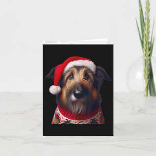 Berger Picard mit Weihnachtsmannmütze Weihnachts-H Karte