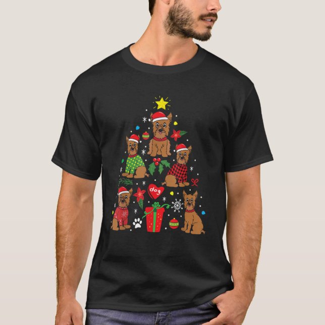 Berger Picard Picardy Shepherd Christmas Tree Dog  T-Shirt (Vorderseite)