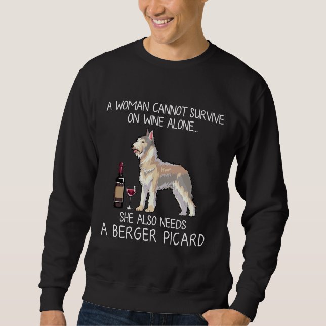 Berger Picard und Weinhund Angepasst Sweatshirt (Vorderseite)