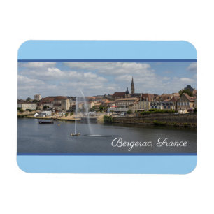 Bergerac Panoramic Cityscape Frankreich Magnet