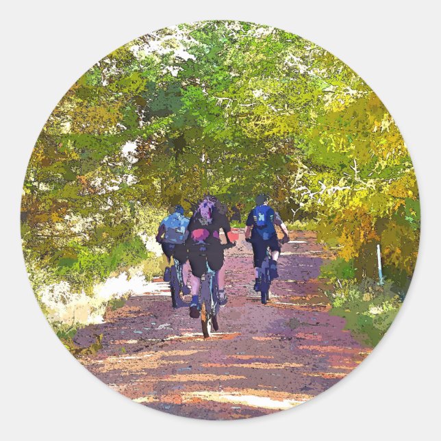 BERGFAHREN RUNDER AUFKLEBER (Vorderseite)