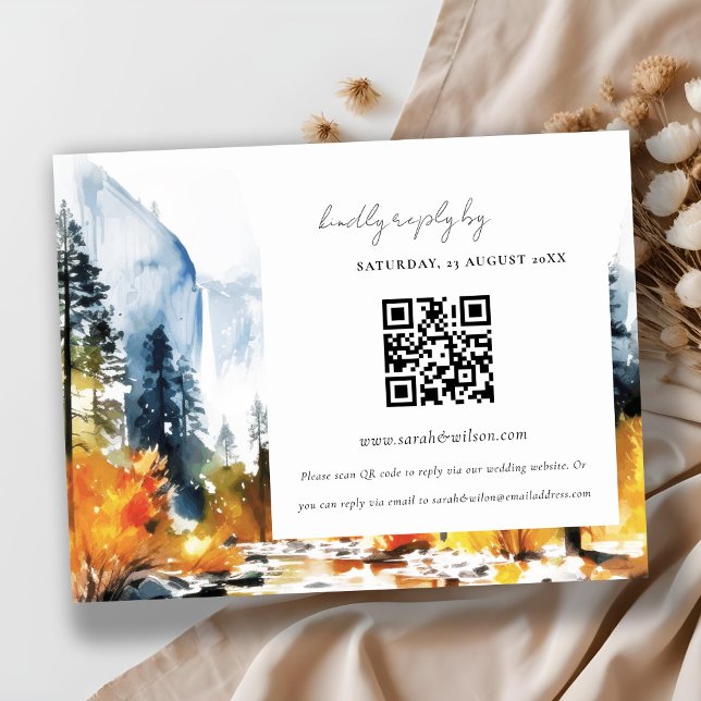 Bergfalllandschaft Hochzeit QR Code UAWG Begleitkarte (Von Creator hochgeladen)