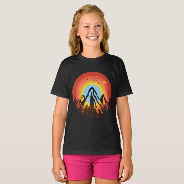 BERGFARBENER SONNENSET T - Shirt (Vorne ganz)