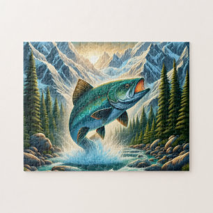 Bergflussforellenfischen Puzzle
