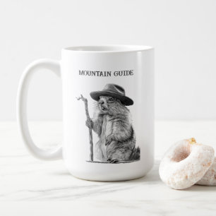 Bergführer - skurrile Marmotdesign Kaffeetasse