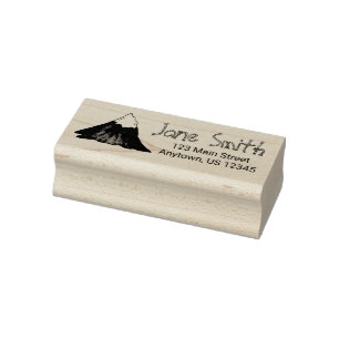 Berggipfel Bergsteigen und Klettern Camping Person Gummistempel