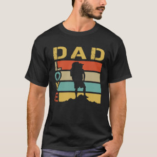 Berggipfel Bergsteigen Vater Vintages Wandern T-Shirt