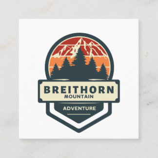 Berggipfel Breithorn Klettern und Wandern Quadratische Visitenkarte