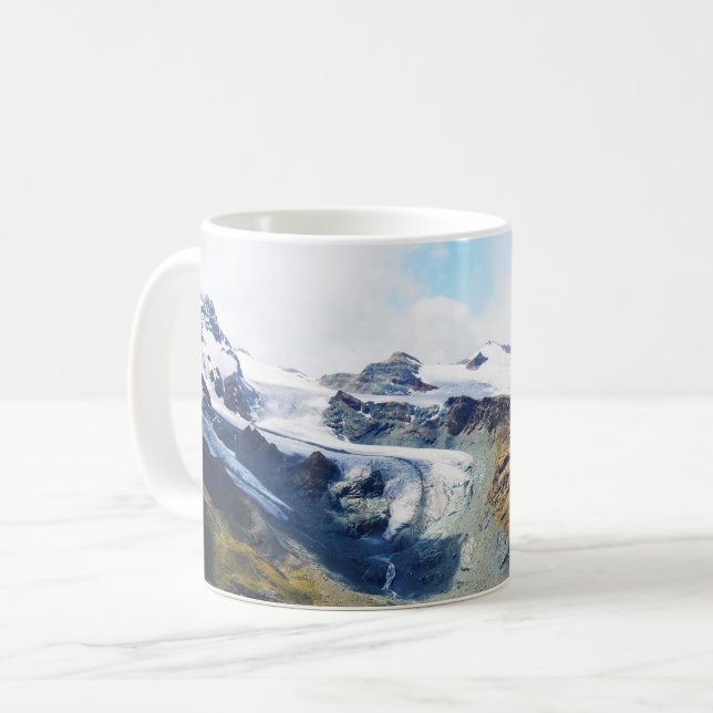 Berggipfel in den Schweizer Alpen Tasse (Vorderseite Links)