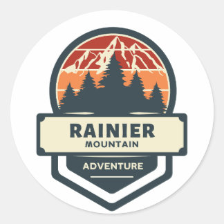 Berggipfel Klettern und Wandern T - Shirt Runder Aufkleber