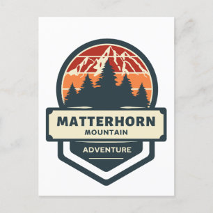 Berggipfel Matterhorn Klettern und Wandern Postkarte