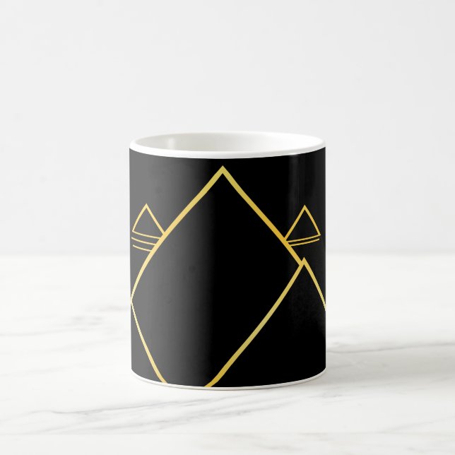 Berggipfel Minimalismus Kaffeetasse (Mittel)