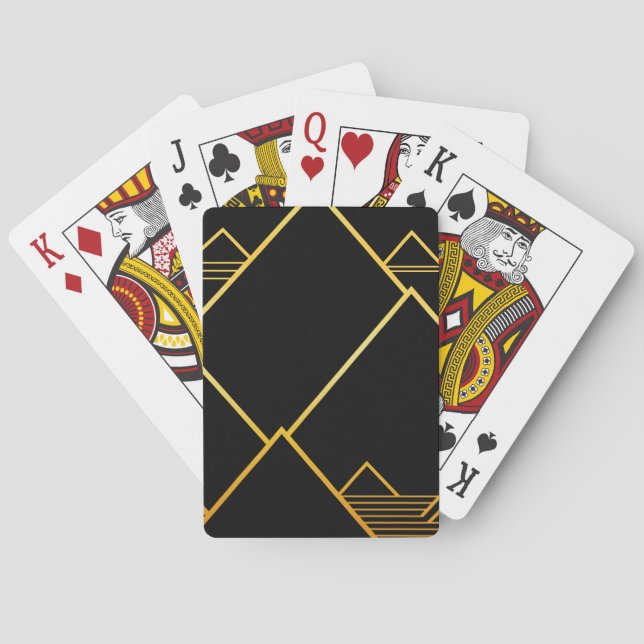 Berggipfel Minimalismus Spielkarten (Rückseite)